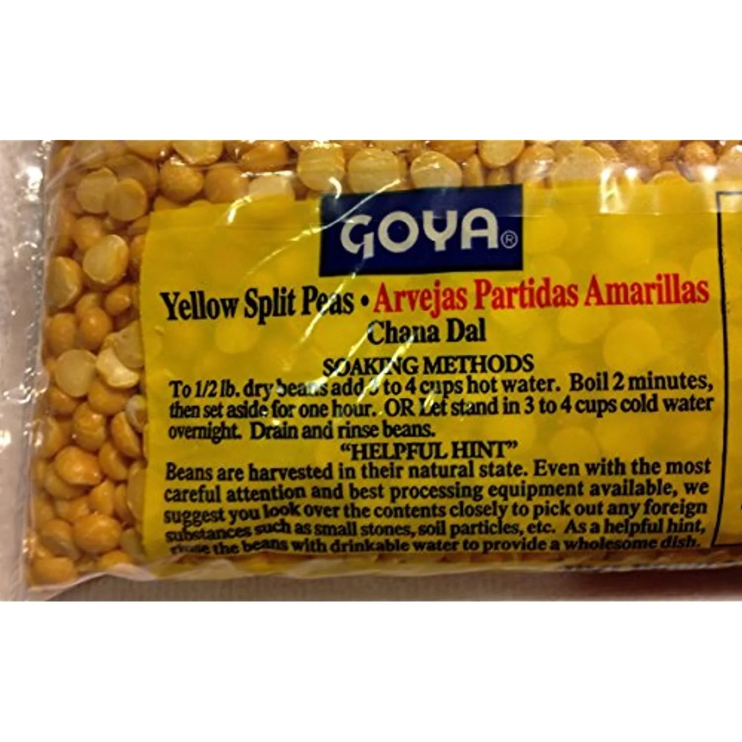 Dried Yellow Split Peas - Four 1 Lb Bags - Soup, Salads, Dip Z96584