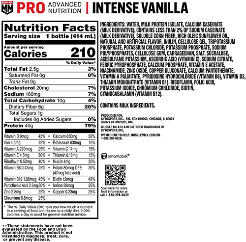 Protein Shake, Knockout Chocolate, 14 Fl Oz, 12 Pack, 40g Protein Q154163