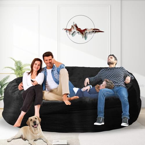 Bean Bag Chair for Adults 3FT, Soft Removable Cover, Light Gray X3039