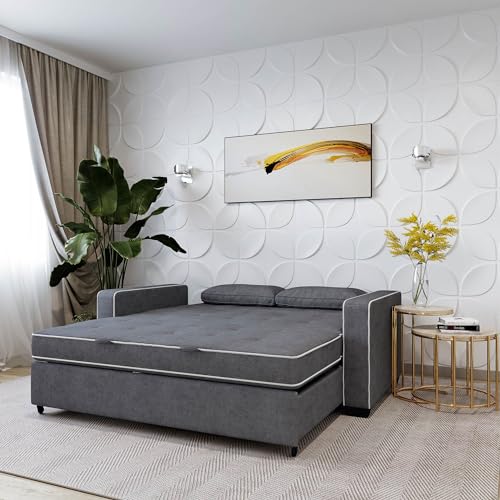 Convertible Sleeper Sofa, Queen Size, Navy Q5867