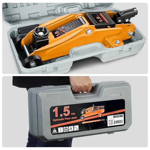 Floor Jack 3 Ton Capacity, Low Profile Heavy Duty Hydraulic Car Jack, Lifting Range 3"-20" O821