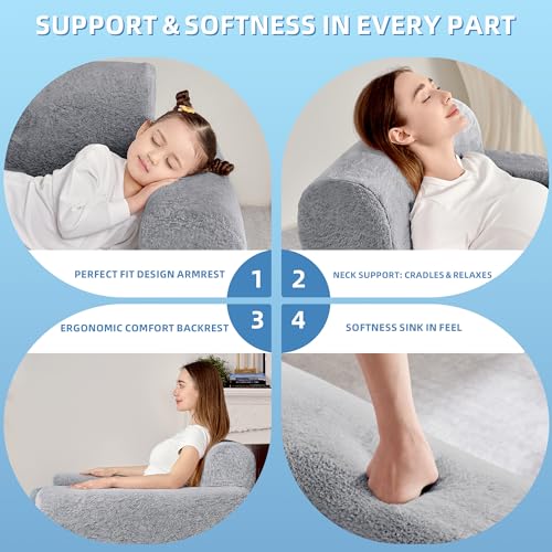 Giant Bean Bag Chair with Armrest for Adults and Kids H1960