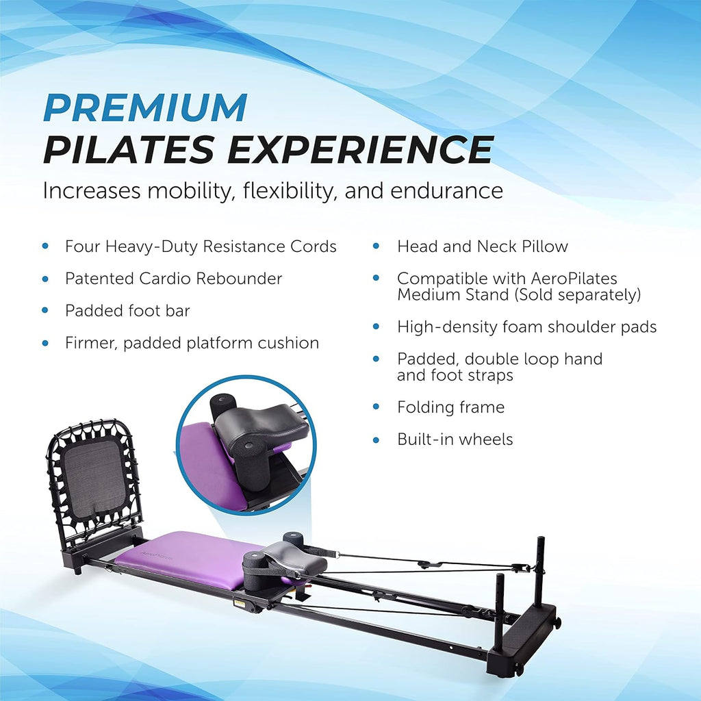 Pilates Reformer Workout Machine for Home Gym with Cardio Rebounder Q517482