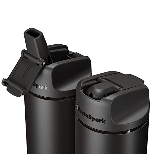 Smart Water Bottle – Insulated Stainless Steel – Tracks Water Intake with Bluetooth, LED Reminder, Straw Lid, 21 oz Y623953