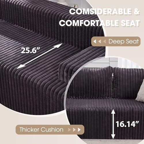 Modular L-Shape Sectional Sofa with Oversized Chaise A47792