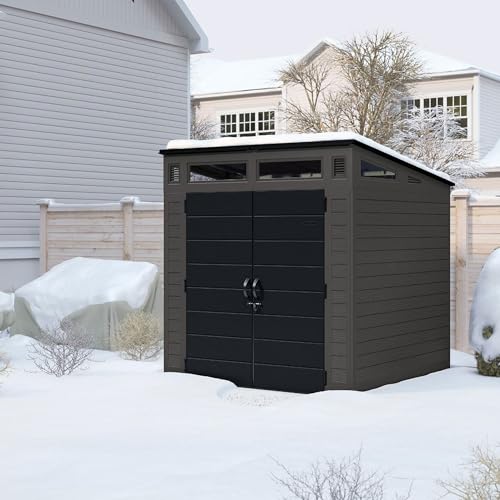 Outdoor Storage Shed, 200 cu. ft., Weatherproof & Lockable F901208