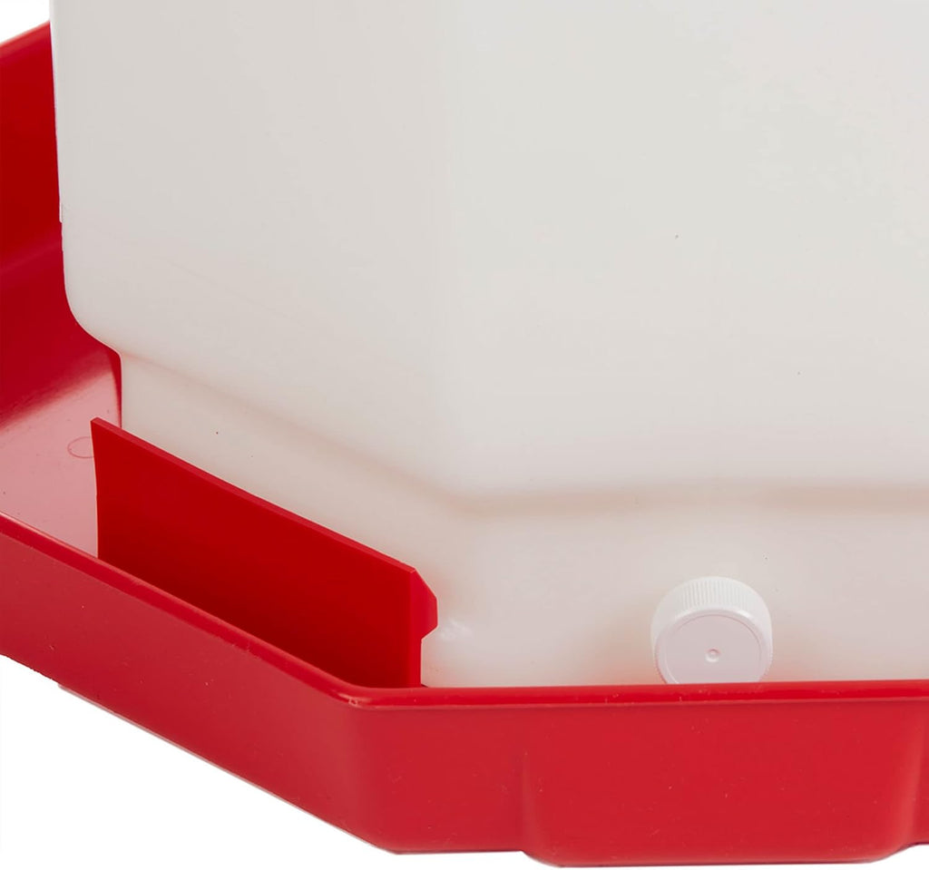 7 Gallon Hanging Automatic Poultry Waterer for Chickens and Game Birds, Red X4486