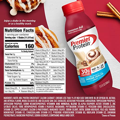Café Latte Protein Shake, 30g Protein, 1g Sugar, 11.5 fl oz, 12 Pack W5537