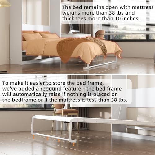Twin Murphy Bed with Charging Station and Drawer R7073