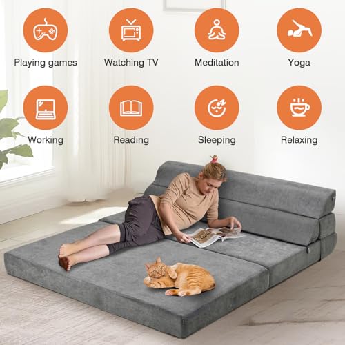 Folding Sofa Bed Convertible Sleeper Chair with Back Support I89003
