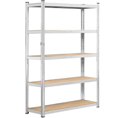 5-Tier Adjustable Metal Shelving Unit for Garage, Pantry, and Warehouse M7734