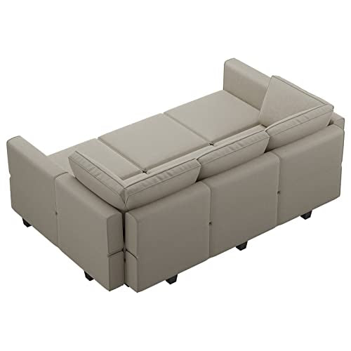 Modular Velvet Sectional Sofa with Chaise Lounge and Storage X4138