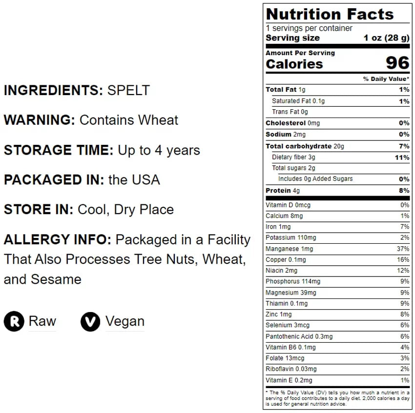 Spelt Berries, 10 Pounds – Rich in Fiber, Protein, and Iron X731