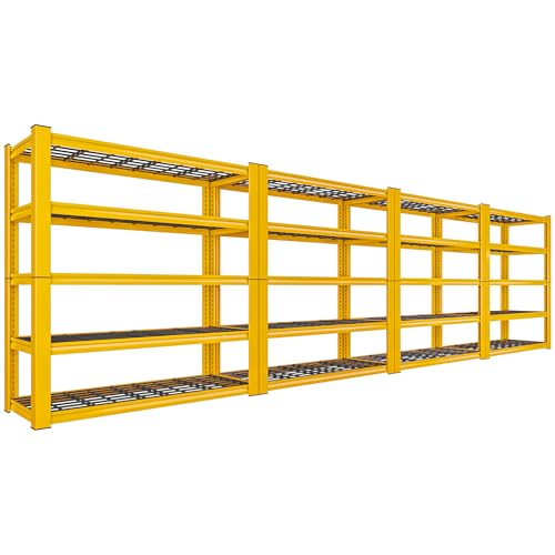 Heavy Duty Metal Shelving 5 Tier Adjustable Storage Shelves, 72" H x 35.5" W x 16" D, Black D96275