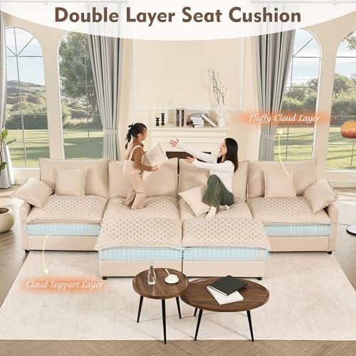 U Shaped Modular Sectional Sofa with Ottoman, Chenille, Black Z16537
