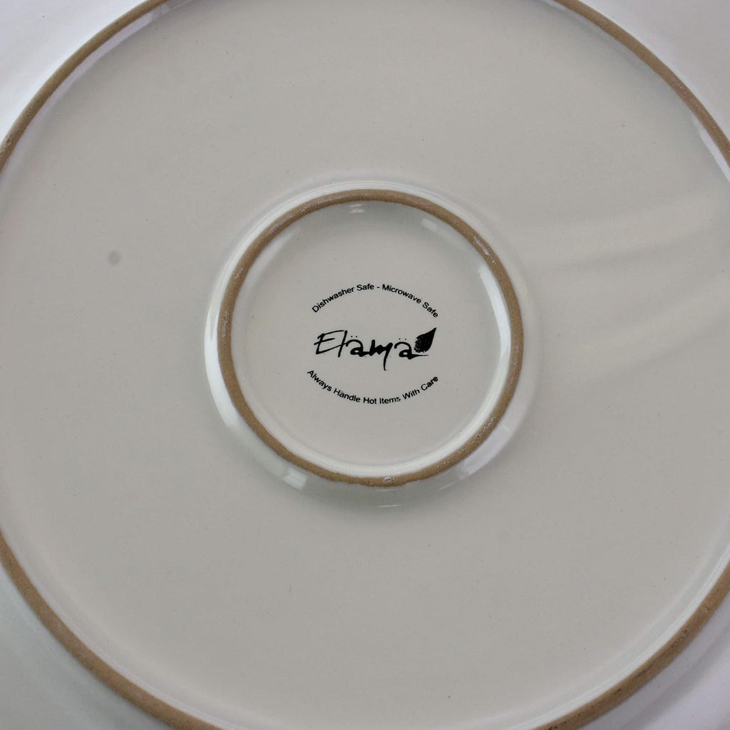 Contemporary Round Stoneware Dinnerware Set, 16 Piece, White Z3526