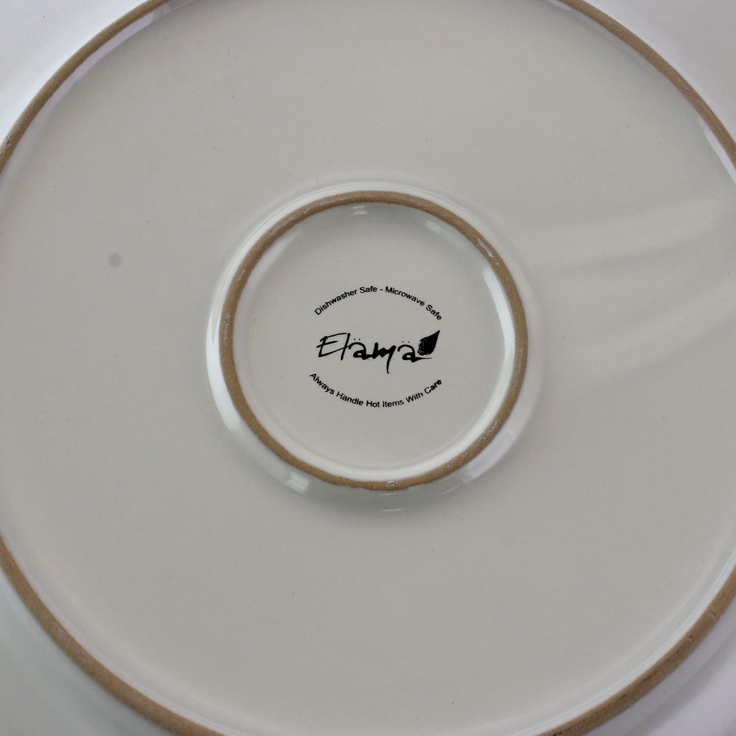 Contemporary Round Stoneware Dinnerware Set, 16 Piece, White Z3526
