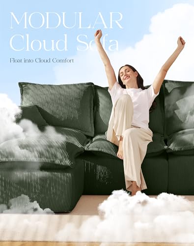Modular Sectional Sofa with L-Shape Chaise, Deep Seat, No Assembly Required M95554