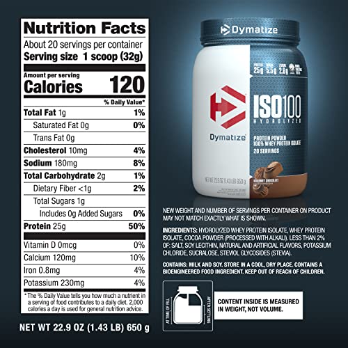 Whey Protein Powder Isolate, Cookies & Cream, 25g Protein I356
