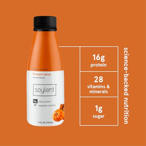 Gingerbread Meal Replacement Shake, Plant Based Protein Drink, 11oz (12 Pack) B2352