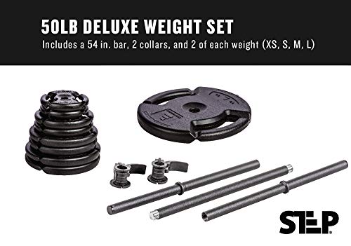 4-Weight Deluxe Barbell Set with Bar L21091