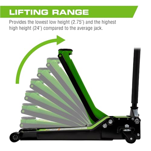 3-Ton Quick Rise Aluminum Floor Jack with Dual Pump Pistons P546655