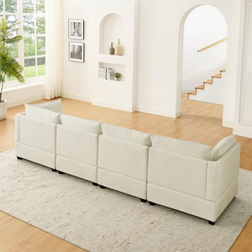 Modular Sectional Sofa with Ottoman, U-Shaped Lounge Couch H930
