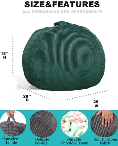 Faux Fur Bean Bag Chair for Adults with Filling Q65946