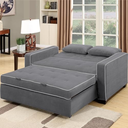 Convertible Sleeper Sofa, Queen Size, Navy Q5867