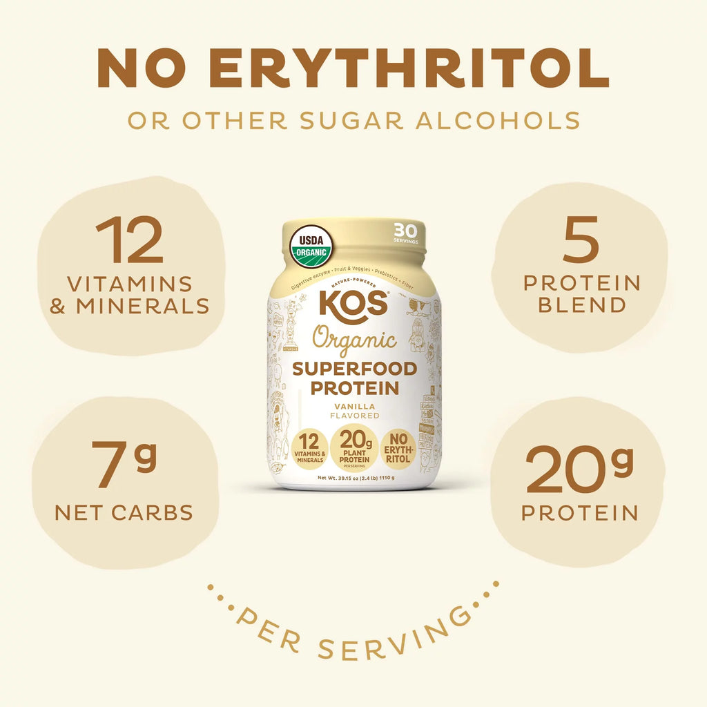Vanilla Organic Vegan Protein Powder, Plant Based, Dairy Free X17478