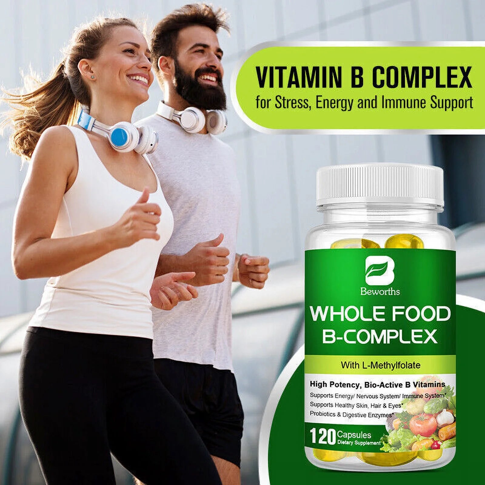 B Complex Immune Support Pills 120 Capsules A851