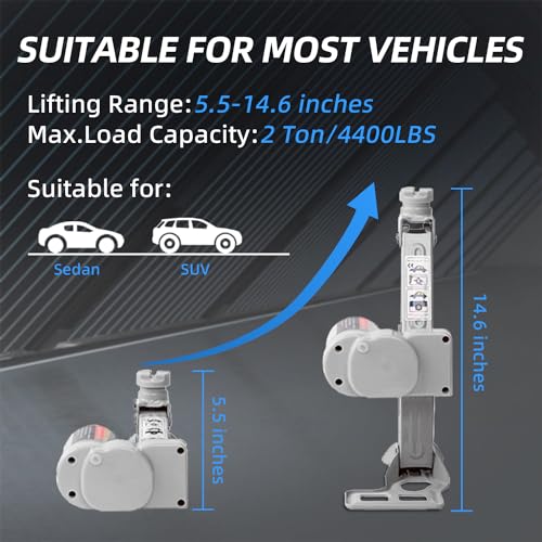 Electric Car Jack 3T Scissor Floor Jack Set 12V Automatic Vehicle Lift Kit for Tire Change L9182