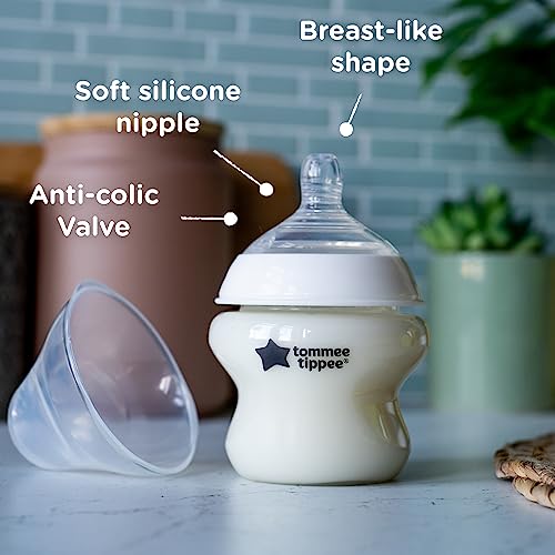 Baby Bottle with Breast-Like Nipple and Anti-Colic Valve, 9oz H889