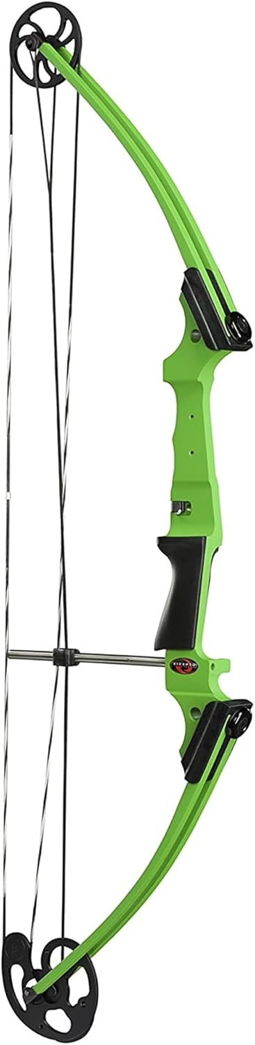 Compound Bow Adjustable Draw Length 15-30 in, Draw Weight 10-20 lbs, Left-Handed, Green, 2 Pack Z875303