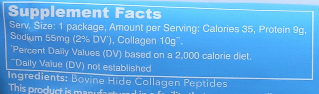 Collagen Peptide Packet, 0.35 OZ B9487