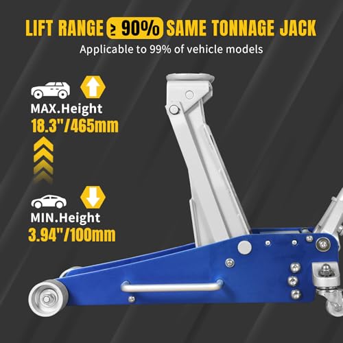 2.5 Ton Trolley Jack with Carrying Case Hydraulic Low Profile Floor Jack for Cars C877326