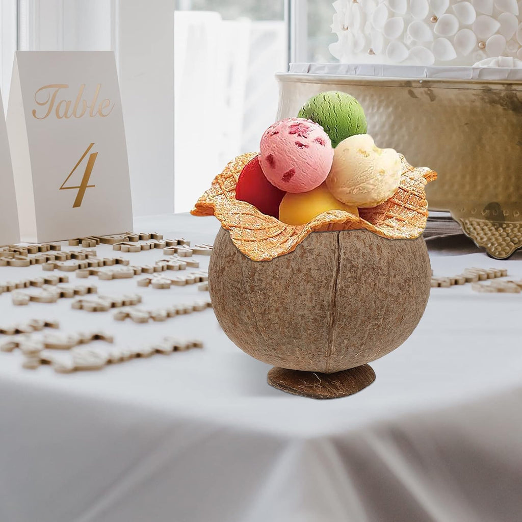 Natural Coconut Shell Cups for Hawaiian Luau Party X4946