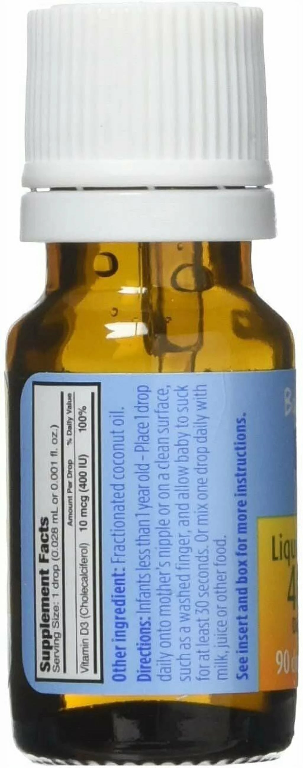 Baby Liquid Vitamin D3 400 IU 90 Drops, 4 Pack C33480