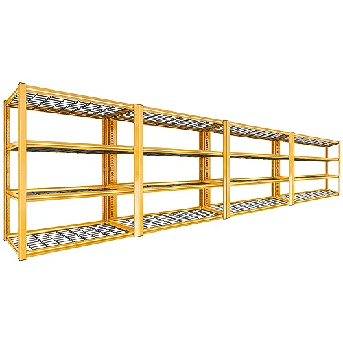 40" W Garage Shelving 2240 LBS Storage Shelves Adjustable Metal Heavy Duty 4 Tier R5651