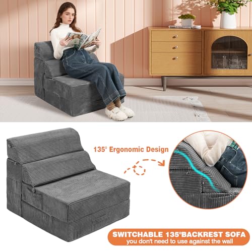 Folding Sofa Bed Convertible Sleeper Chair with Back Support I89003