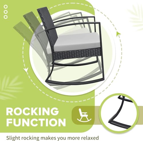 Outdoor Bistro Set 3 Piece with Cushions and Table C662