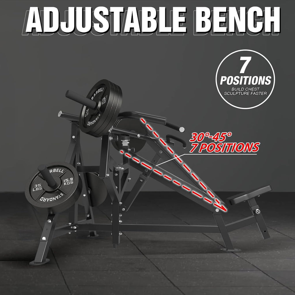 Chest Press Machine with Independent Converging Arms, Adjustable Incline, 1250LBS M18783