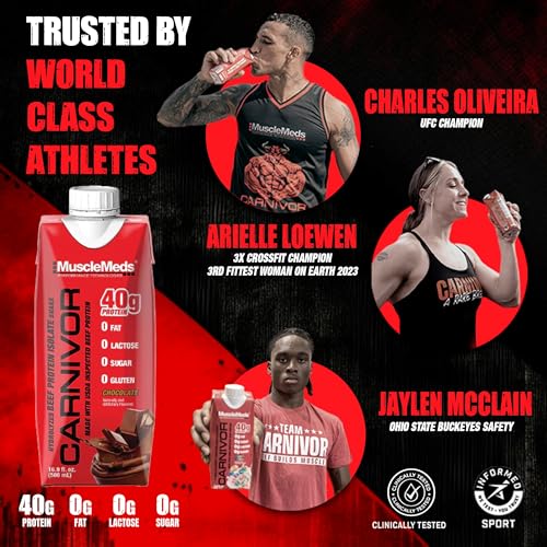 Ready to Drink Protein, Lactose Free, 40g Isolate, Chocolate 16.9 Fl Oz (Pack of 12) B9617