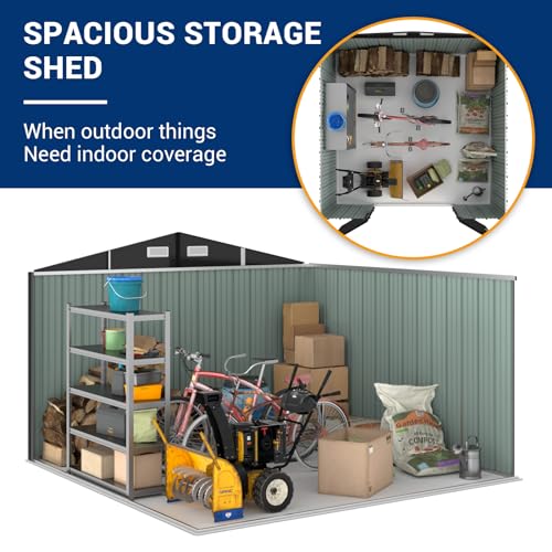 Outdoor Storage Shed 6 x 6 FT Resin Garden Shed with Lockable Door U891