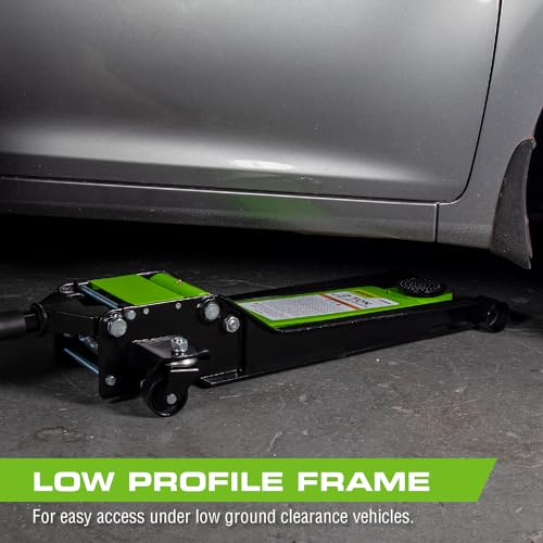 3-Ton Quick Rise Aluminum Floor Jack with Dual Pump Pistons P546655