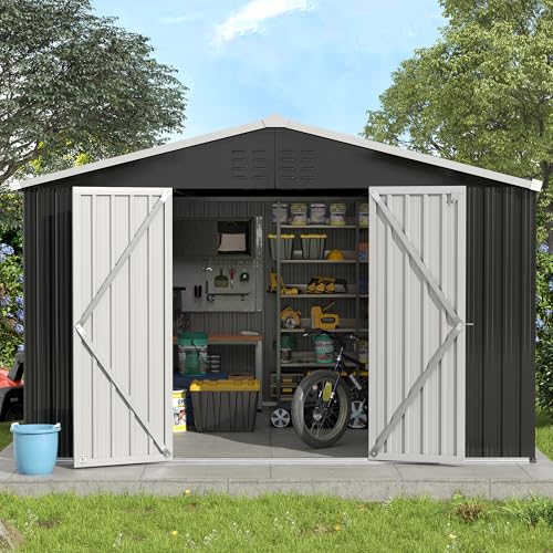 Outdoor Storage Shed 6 x 6 FT Resin Garden Shed with Lockable Door U891