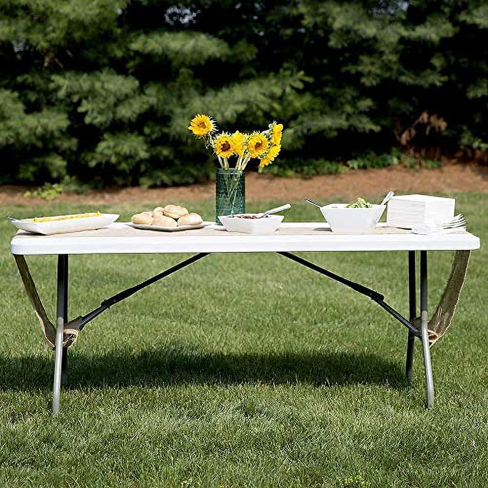 6ft Bi-Fold Folding Table Portable Plastic Indoor Outdoor Picnic Party Dining Camp Table U445
