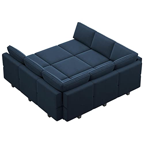 Modular Velvet Sectional Sofa with Chaise Lounge and Storage X4138