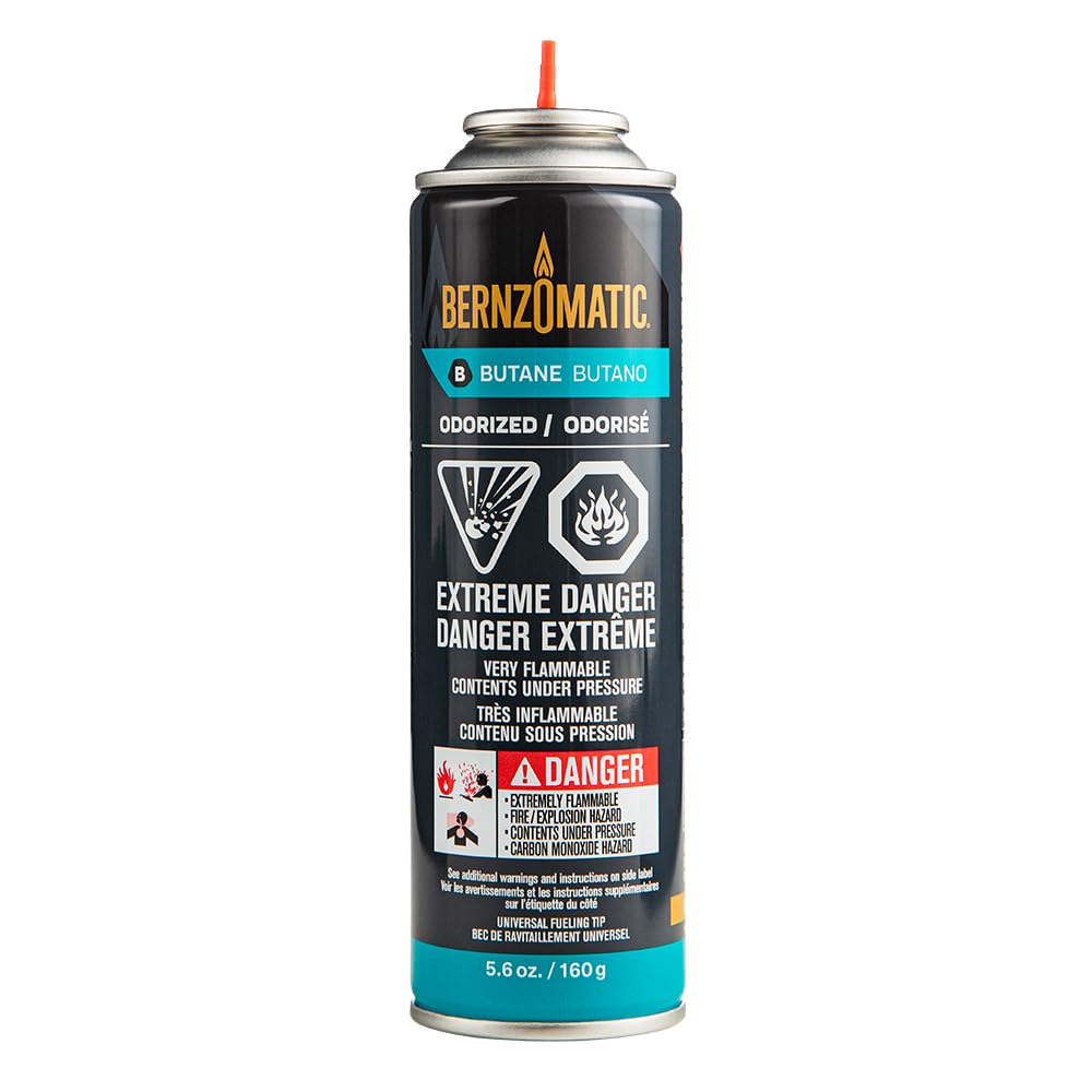 Disposable Butane Cylinder Refills, 5.6 oz, 12-Pack P7566