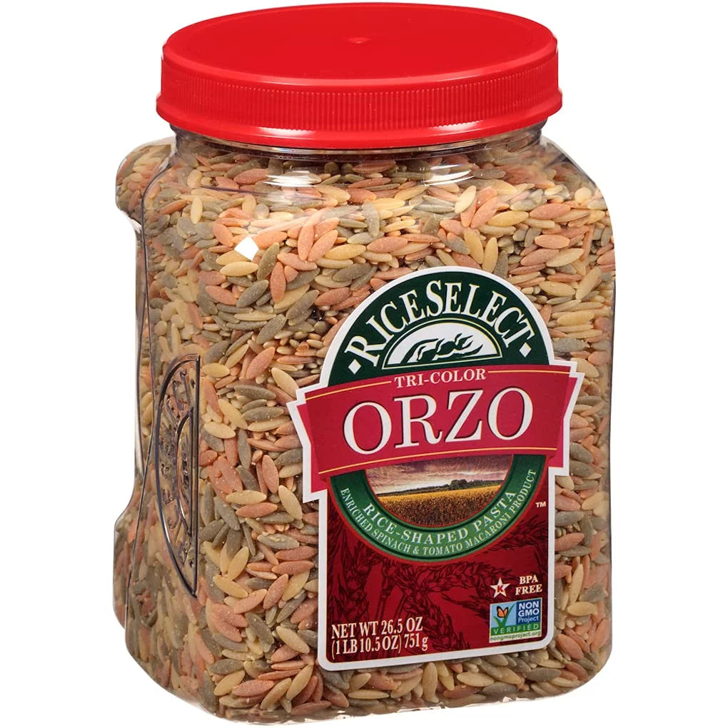 Tri-Color Orzo Pasta, Non-GMO, 26.5 oz (Pack of 4) A891